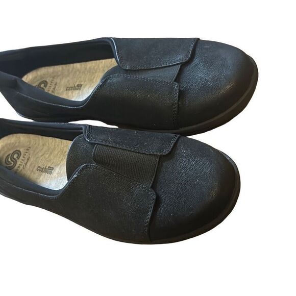 Clarks Cloud Steppers Black Ayla Band Slip on Comfort‎ Shoes 8.5 - Picture 6 of 7